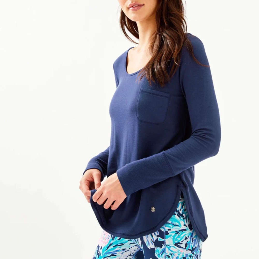 Lilly Pulitzer Navy Long Sleeve Tee